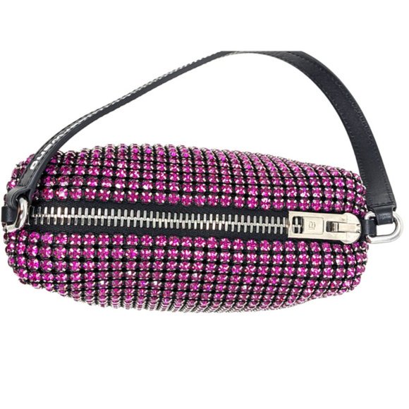Alexander Wang Diamond Rhinestone Heiress Mini Pink Bag - Picture 3 of 9